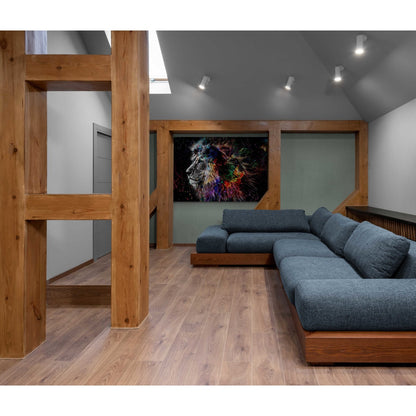 Quadro decorativo Leão Grafite Arte Street