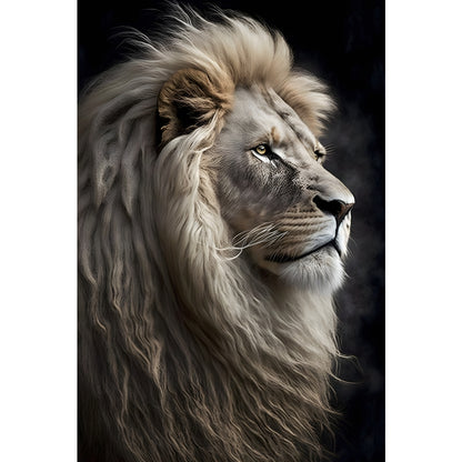 Quadro Leão grande 90x60cm. Imagens em alta resolução criadas por inteligência artificial mais de 50 opções de imagens