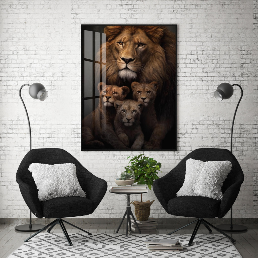 Quadro decorativo 90X60CM Religião Jesus Cristo e leão de Judá quarto sala coroa de espinhos