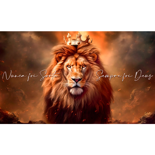 Quadro decorativo 90X60CM Religião Jesus Cristo e leão de Judá quarto sala coroa de espinhos