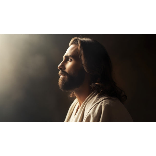 Quadro decorativo 90X60CM Religião Jesus Cristo e leão de Judá quarto sala coroa de espinhos