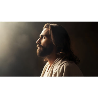 Quadro decorativo 90X60CM Religião Jesus Cristo e leão de Judá quarto sala coroa de espinhos