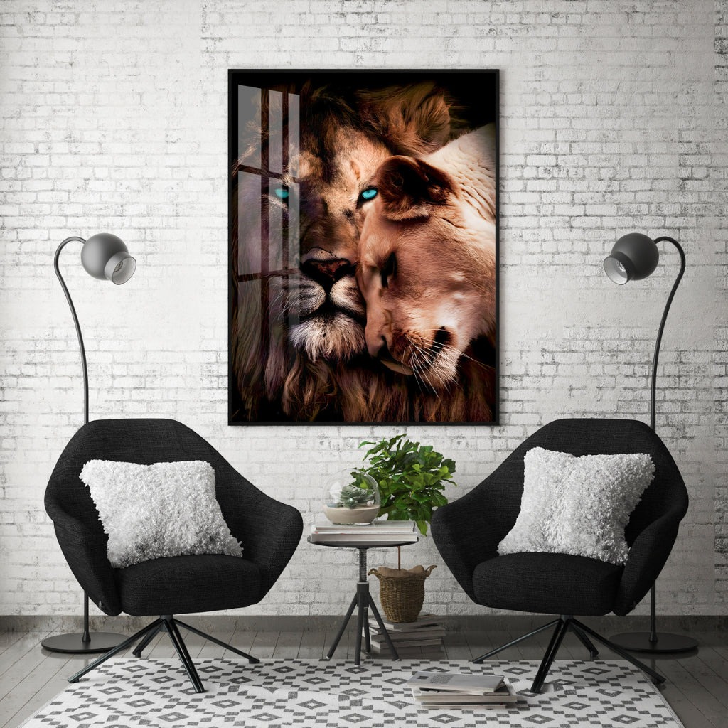 Quadro decorativo 90X60CM Religião Jesus Cristo e leão de Judá quarto sala coroa de espinhos