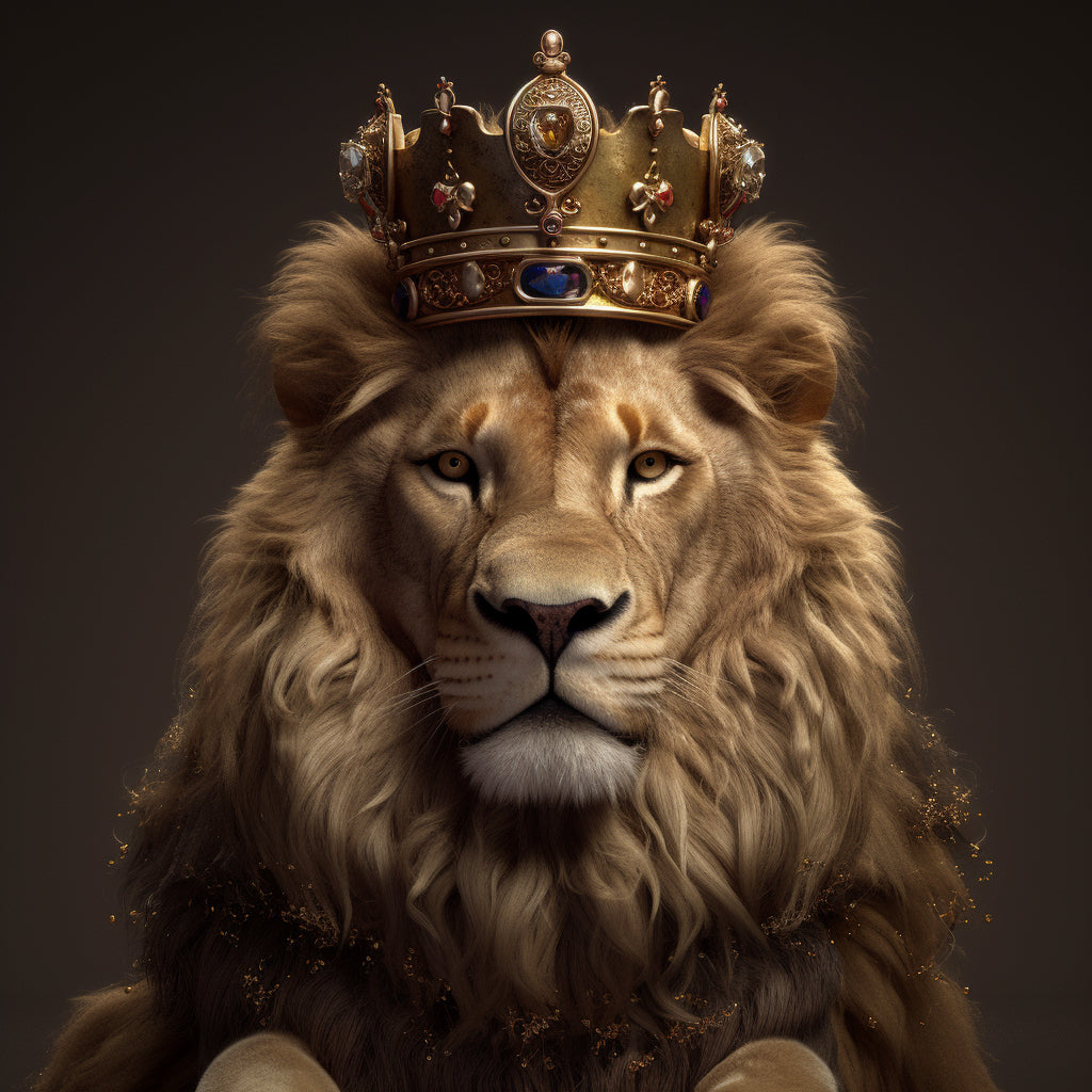 Quadro decorativo 90X60CM Religião Jesus Cristo e leão de Judá quarto sala coroa de espinhos