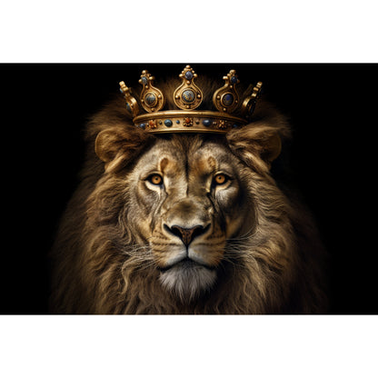 Quadro decorativo 90X60CM Religião Jesus Cristo e leão de Judá quarto sala coroa de espinhos