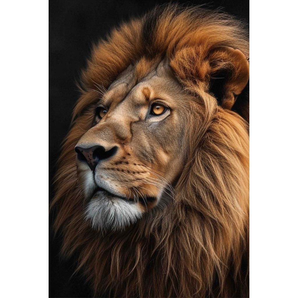 Quadro decorativo  família de leão Religião Jesus Cristo e leão de Judá quarto sala coroa de espinhos, quadro leão