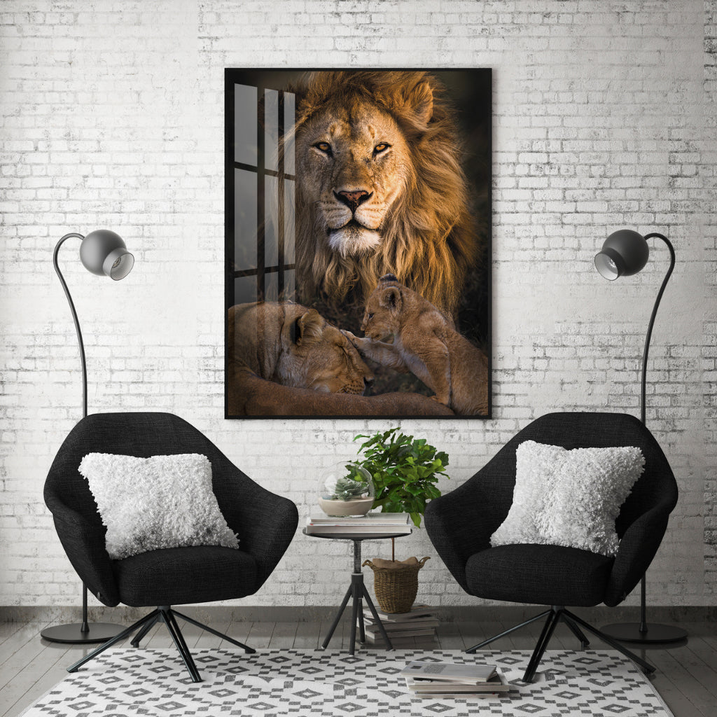 Quadro decorativo 90X60CM Religião Jesus Cristo e leão de Judá quarto sala coroa de espinhos