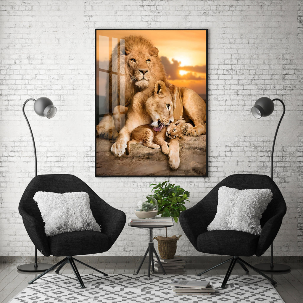 Quadro decorativo 90X60CM Religião Jesus Cristo e leão de Judá quarto sala coroa de espinhos