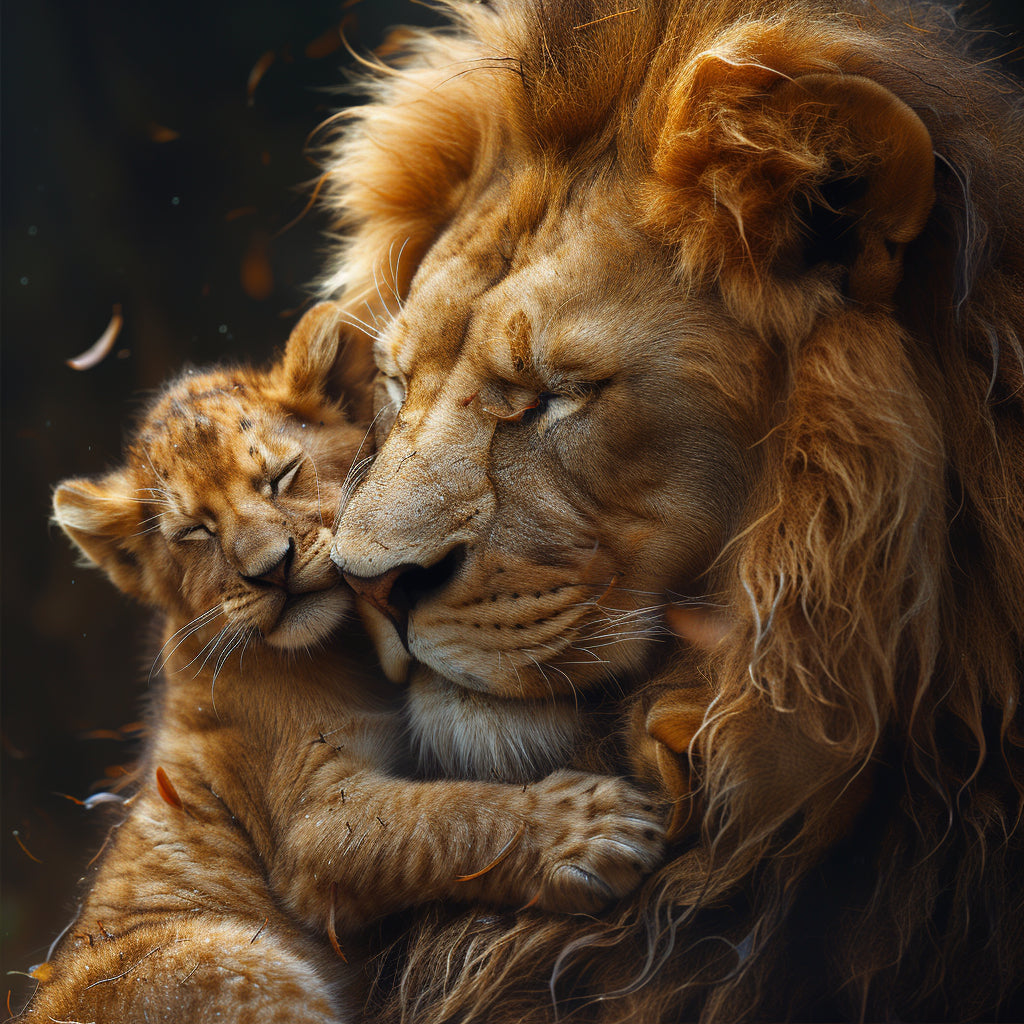 Quadro decorativo leão 90x60cm. foto em alta resolução em tecido sintético de alta qualidade.