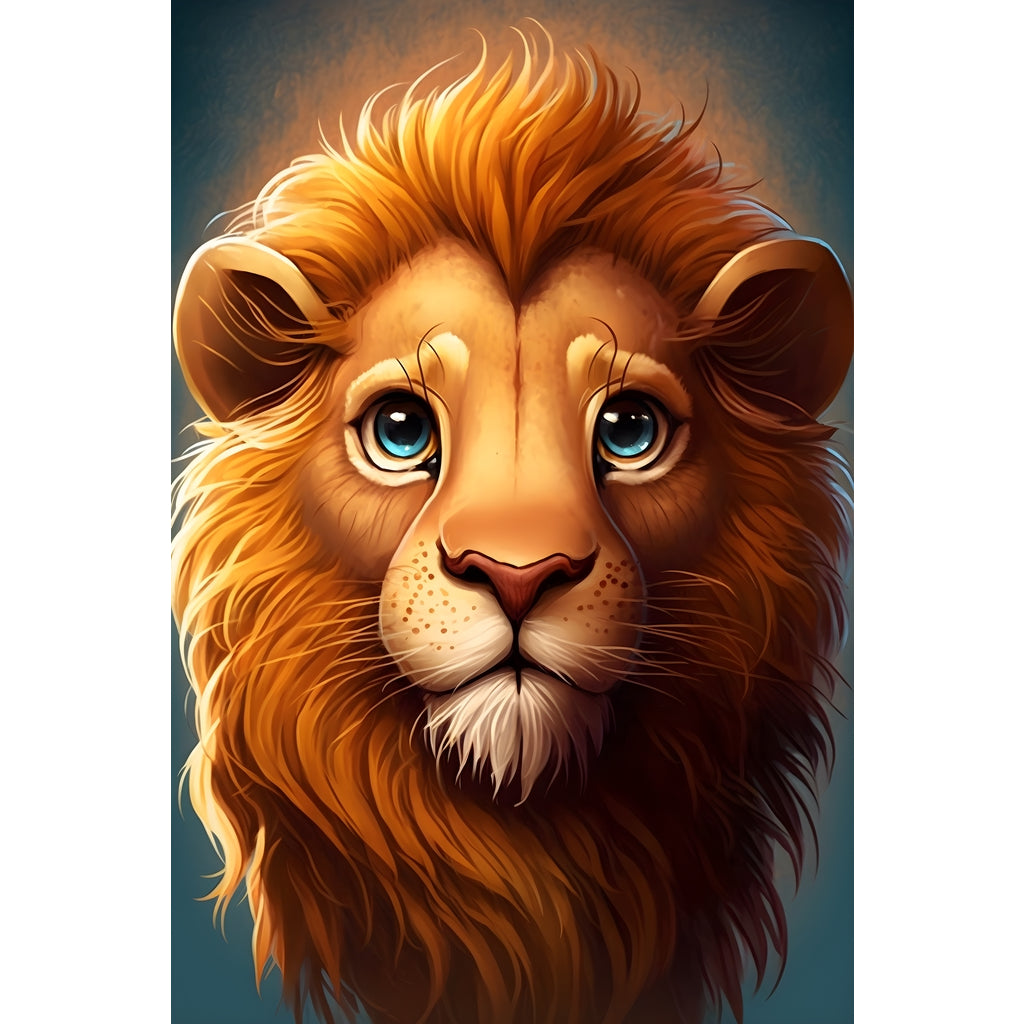 Quadro Leão grande 90x60cm. Imagens em alta resolução criadas por inteligência artificial mais de 50 opções de imagens
