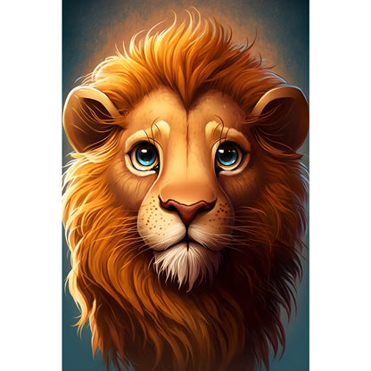 Quadro Leão grande 90x60cm. Imagens em alta resolução criadas por inteligência artificial mais de 50 opções de imagens