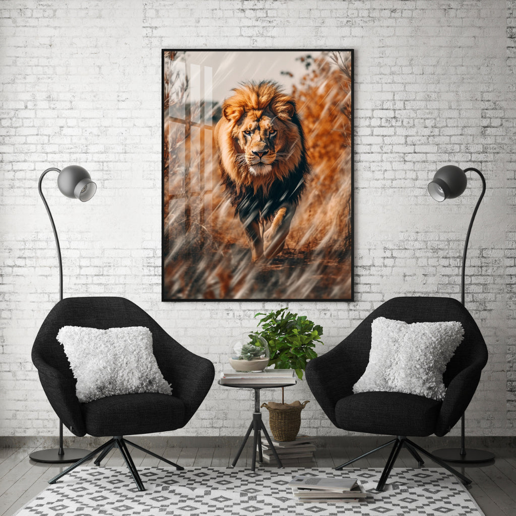 Quadro decorativo 90X60CM Religião Jesus Cristo e leão de Judá quarto sala coroa de espinhos