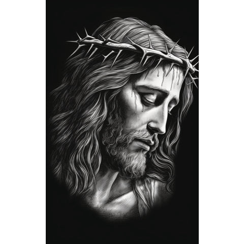 Quadro decorativo 90X60CM Religião Jesus Cristo e leão de Judá quarto sala coroa de espinhos