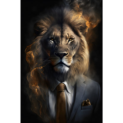 Quadro Leão grande 90x60cm. Imagens em alta resolução criadas por inteligência artificial mais de 50 opções de imagens
