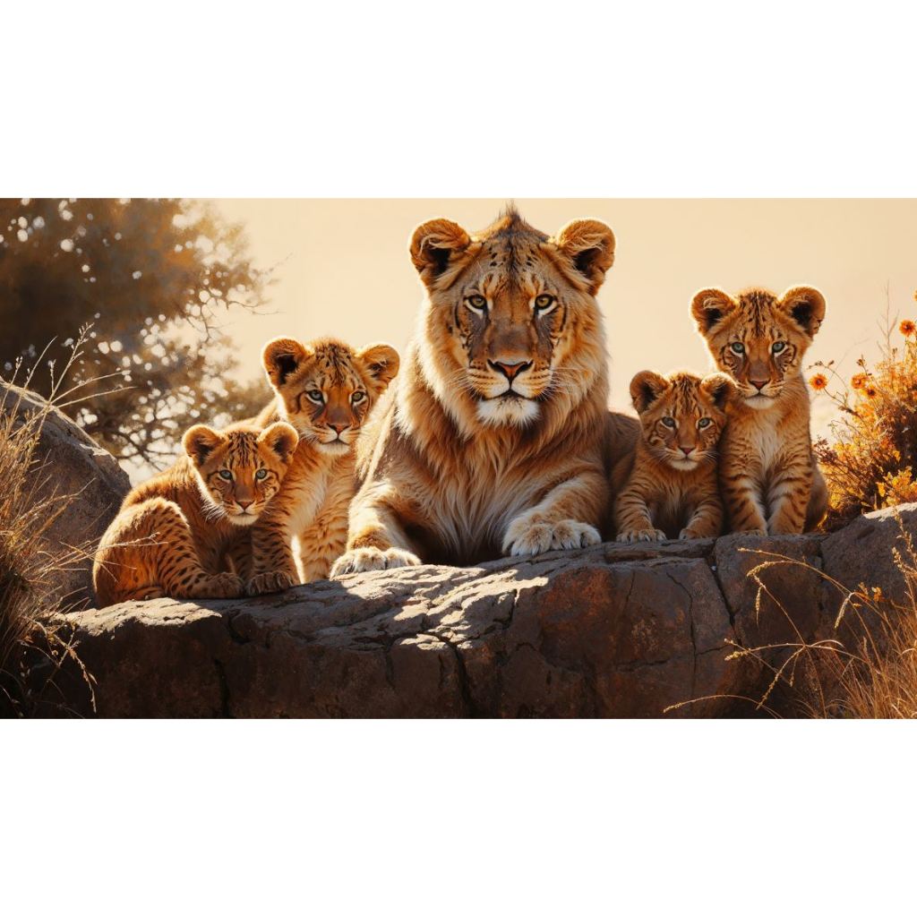 Quadro decorativo leão 90x60cm. foto em alta resolução em tecido sintético de alta qualidade.