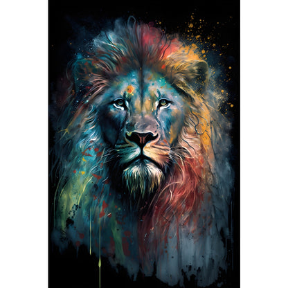 Quadro Leão grande 90x60cm. Imagens em alta resolução criadas por inteligência artificial mais de 50 opções de imagens