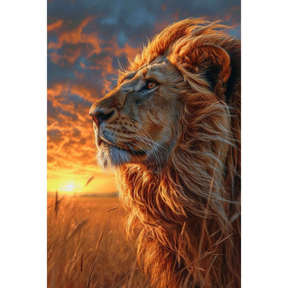 Quadro decorativo  família de leão Religião Jesus Cristo e leão de Judá quarto sala coroa de espinhos, quadro leão