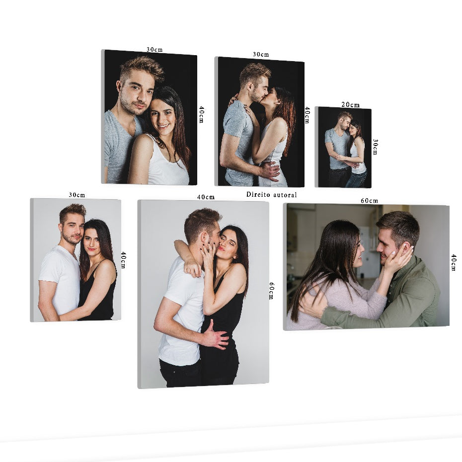 Quadros decorativos kit 6 unidades quadro personalizado com foto quadros para sala