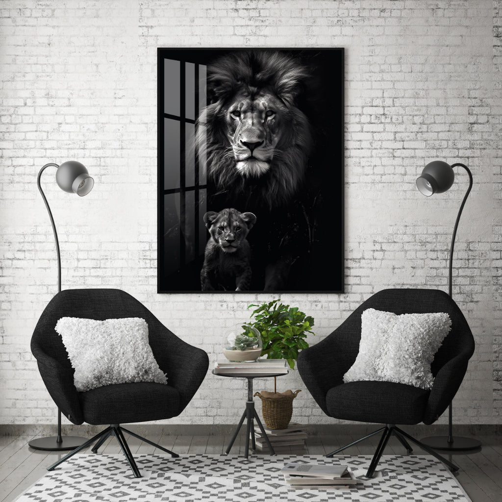 Quadro decorativo 90X60CM Religião Jesus Cristo e leão de Judá quarto sala coroa de espinhos