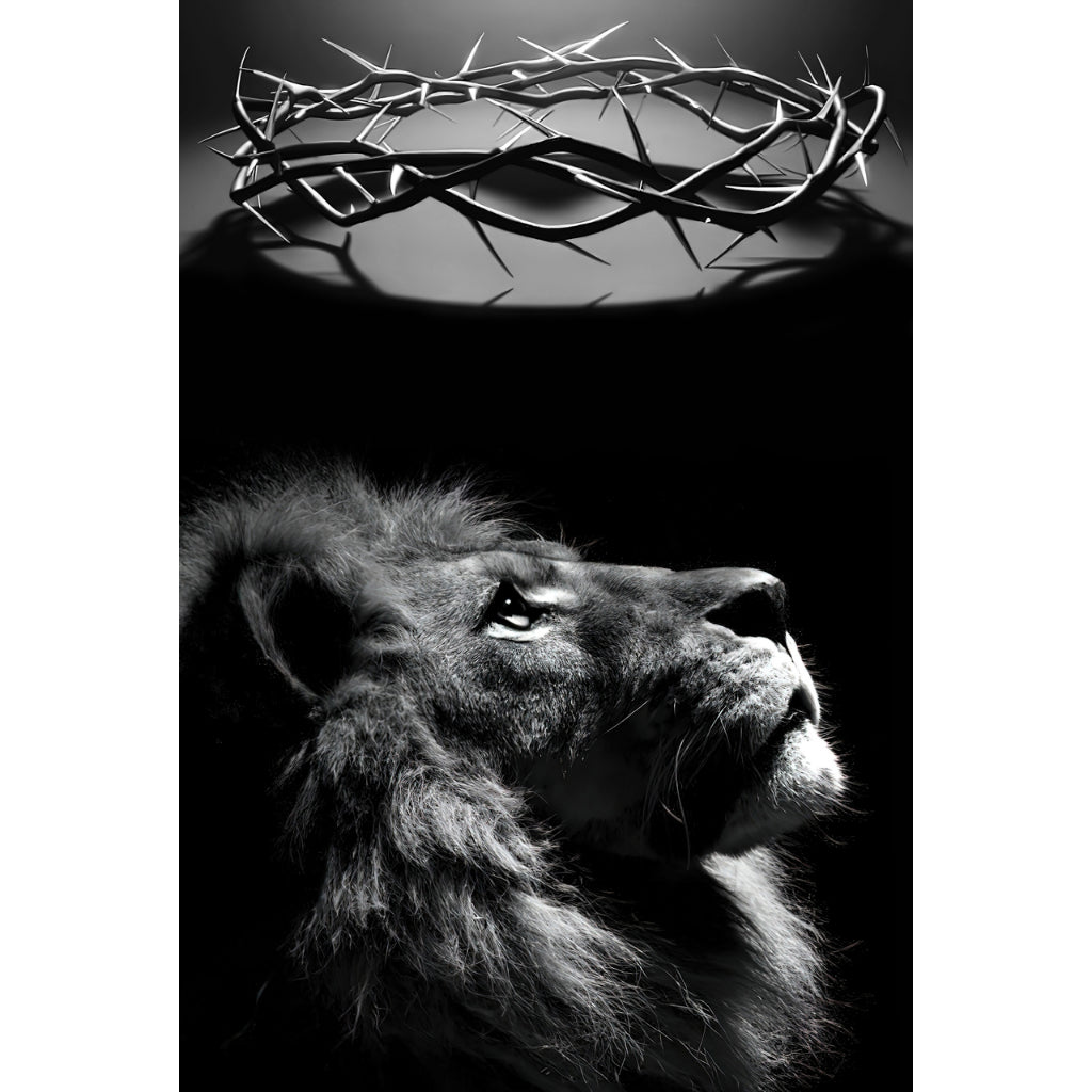 Quadro decorativo leão 90x60cm. foto em alta resolução em tecido sintético de alta qualidade.