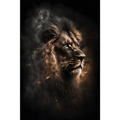Quadro Leão grande 90x60cm. Imagens em alta resolução criadas por inteligência artificial mais de 50 opções de imagens