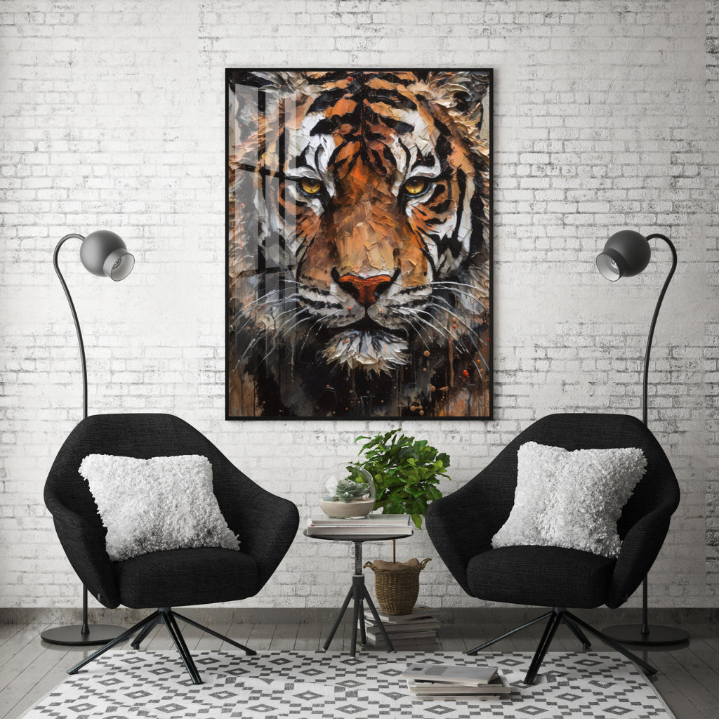 Quadro decorativo 90X60CM Religião Jesus Cristo e leão de Judá quarto sala coroa de espinhos