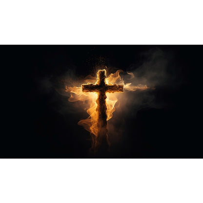 Quadro decorativo 90X60CM Religião Jesus Cristo e leão de Judá quarto sala coroa de espinhos