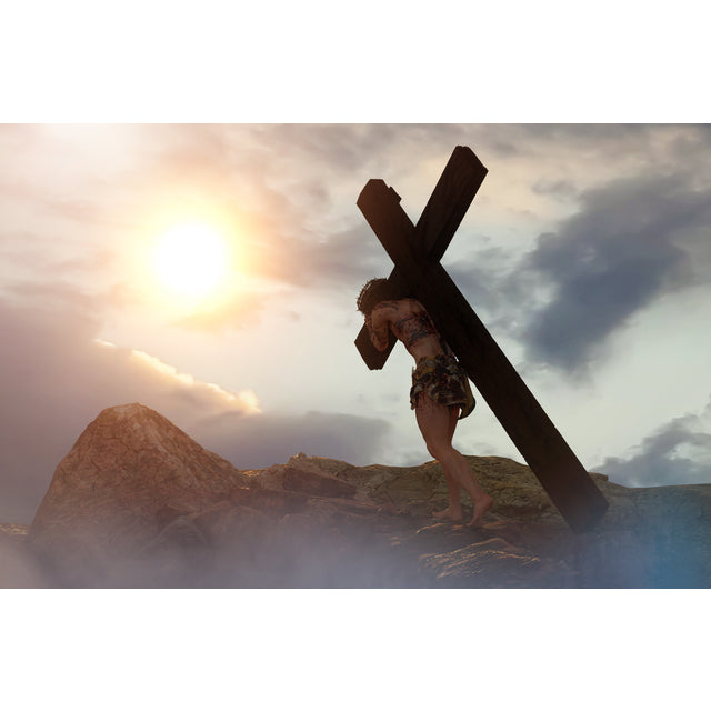 Quadro decorativo 90X60CM Religião Jesus Cristo e leão de Judá quarto sala coroa de espinhos