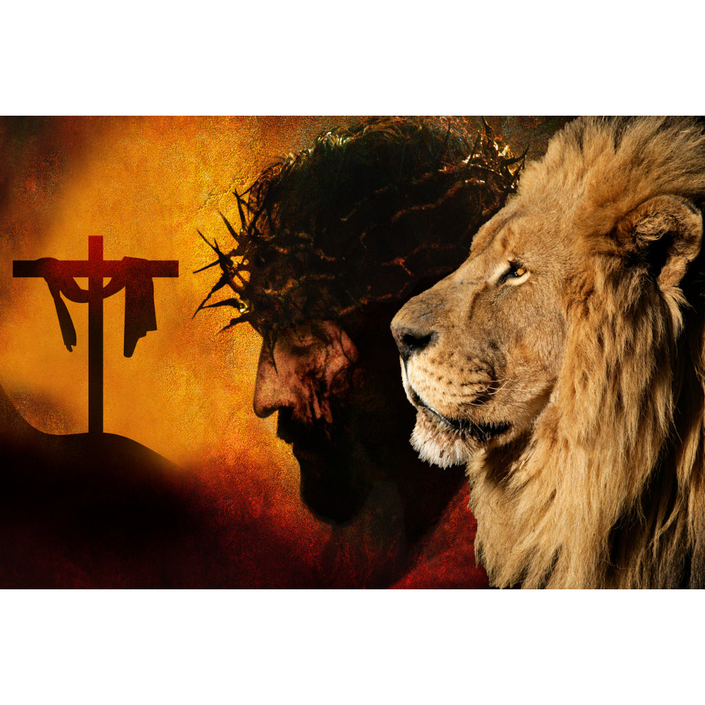 Quadro decorativo leão 90x60cm. foto em alta resolução em tecido sintético de alta qualidade.