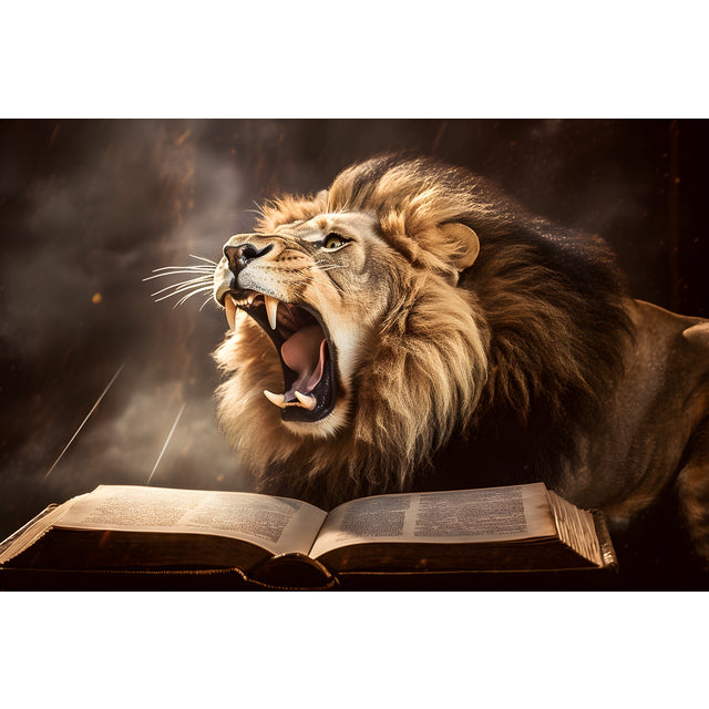 Quadro decorativo 90X60CM Religião Jesus Cristo e leão de Judá quarto sala coroa de espinhos